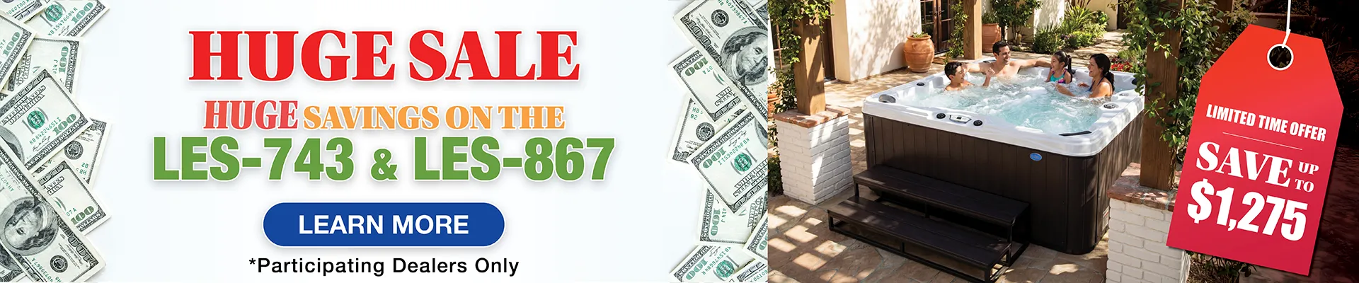 Calspas hot tub being used in a family setting - Newton